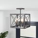 High Line 4 Light 13 inch Satin Bronze Semi-Flush Ceiling Light